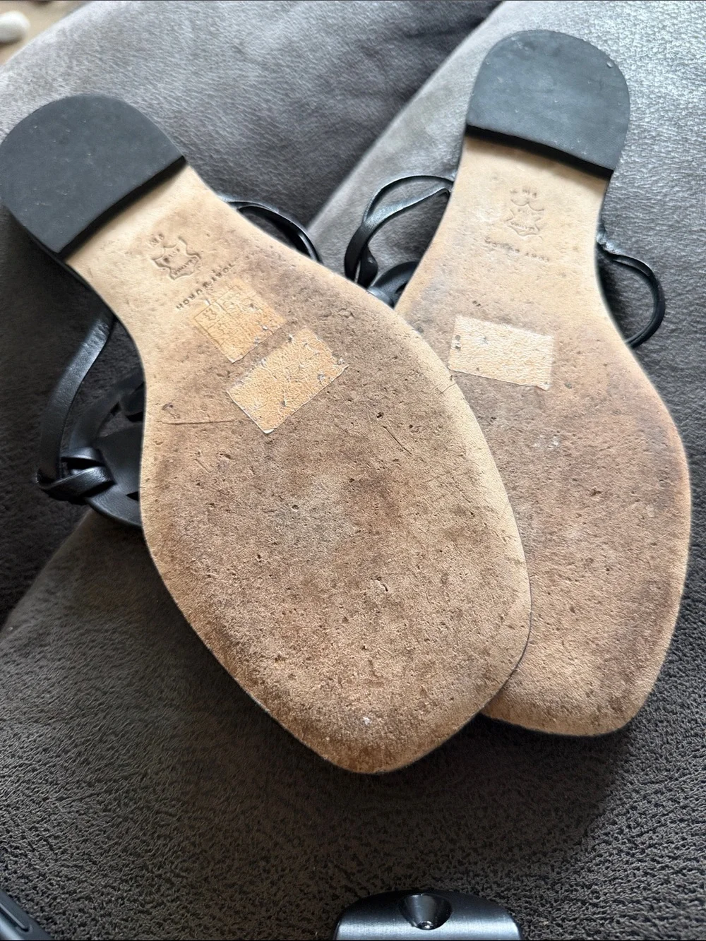 Tory Burch Black Jeweled Miller Thong Sandals - Crystal Accents
